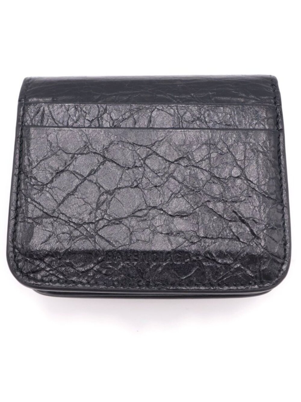 Balenciaga Cagole Square Fold Wallet Black - Picture 2 of 6